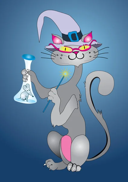 Kočičí kouzelník — Stockový vektor