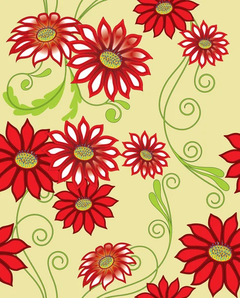 Seamless floral background — Stock Vector