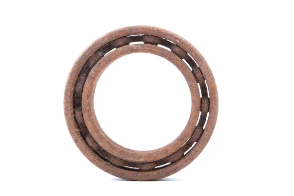 Rusty ball bearing on a white background — Stock Photo, Image