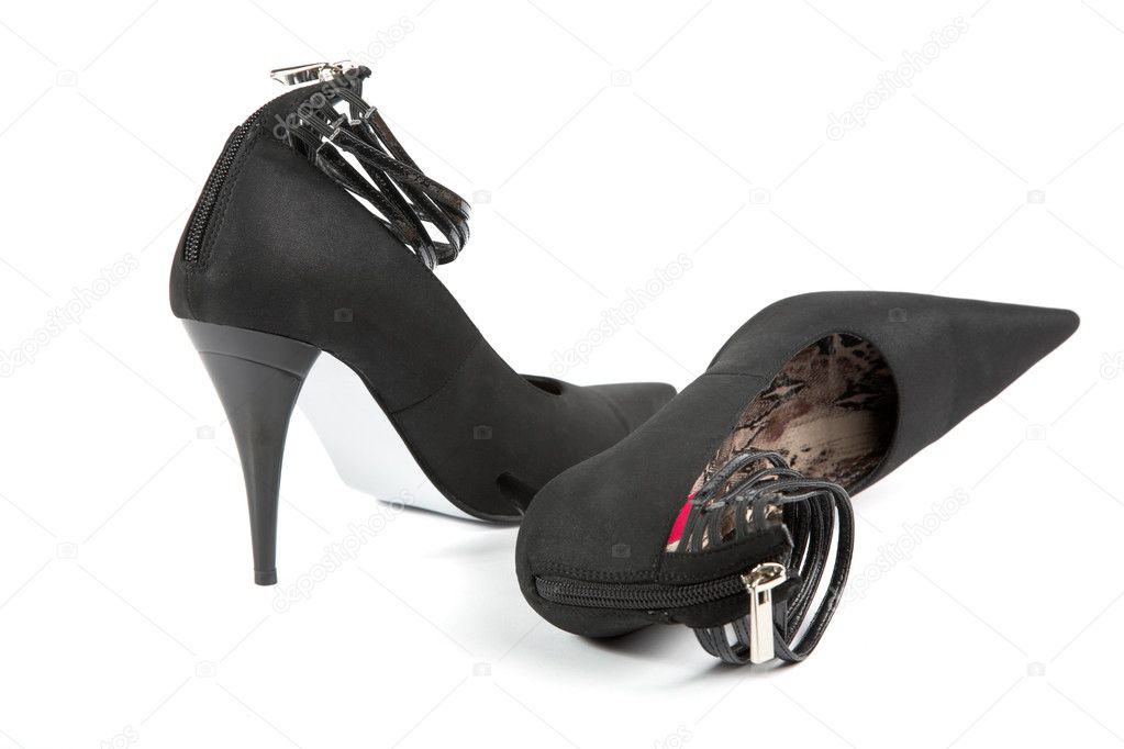 Woman black shoes