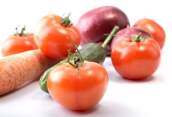 Огіркові помідори та цибуля — стокове фото