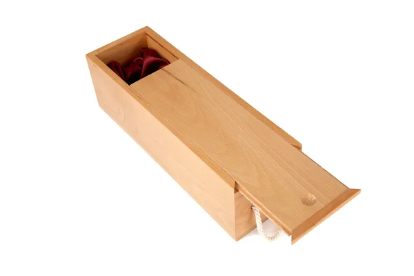 O caixão decorativo envernizado isolado — Fotografia de Stock
