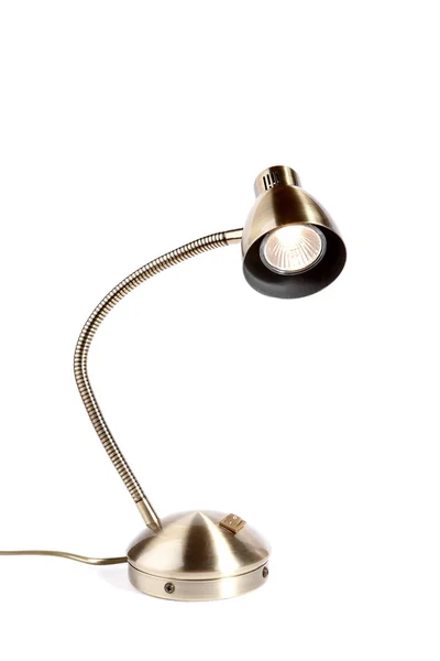 Lámpara de escritorio metálica, objeto aislado — Foto de Stock