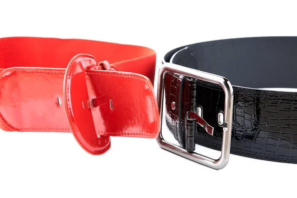 Černá a červená ženské pás — Stock fotografie