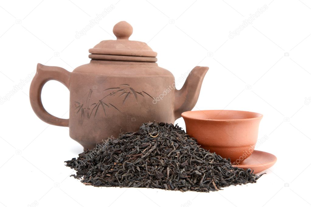 Teapot of cup and tea