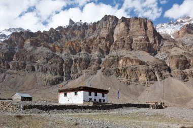 House in Himalaya mountains clipart