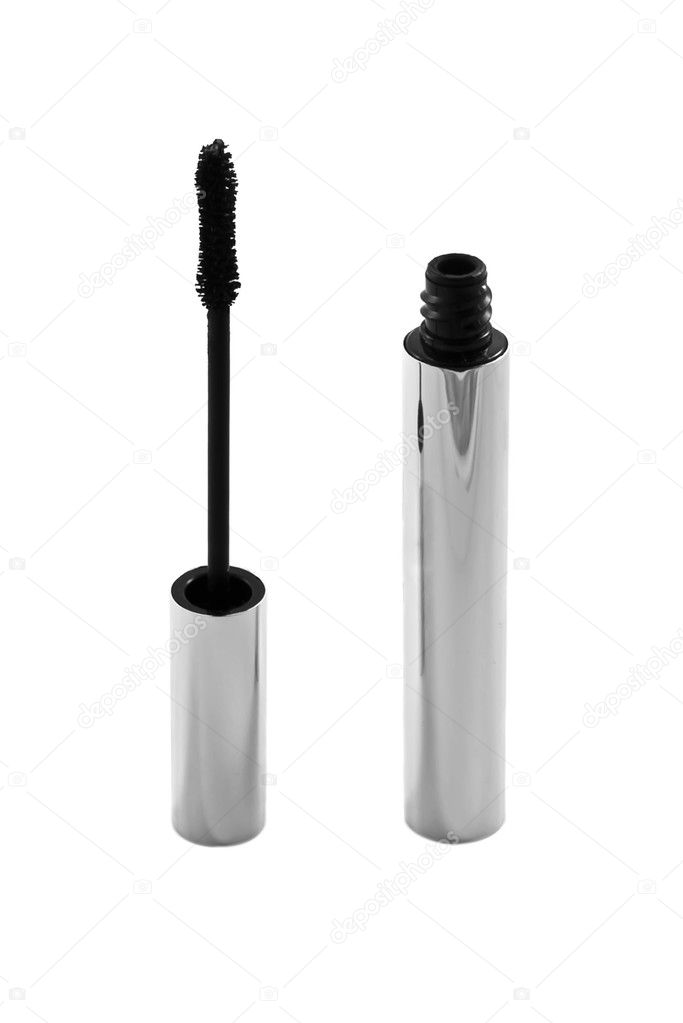 mascara in silver tube