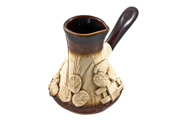 Clay coffeepot — Stock Photo, Image