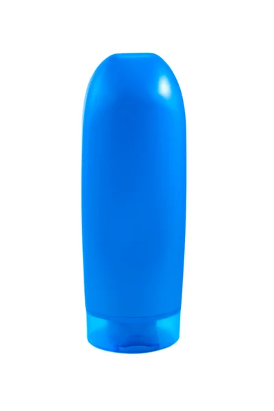 Plastic blauwe fles — Stockfoto