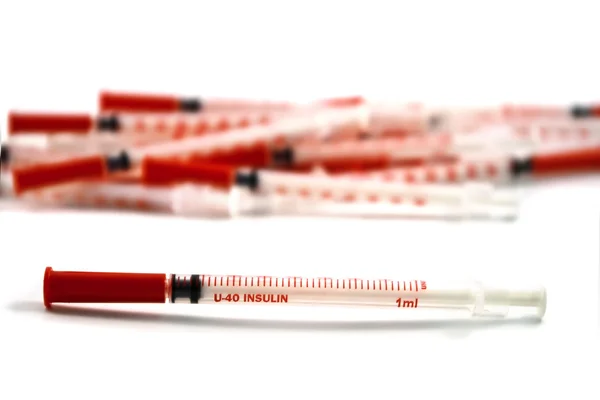 Siringhe di insulina — Foto Stock