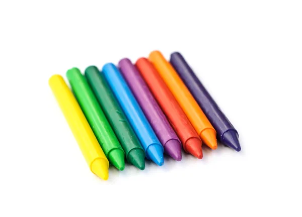 Multi-barevné voskové pastelky — Stock fotografie