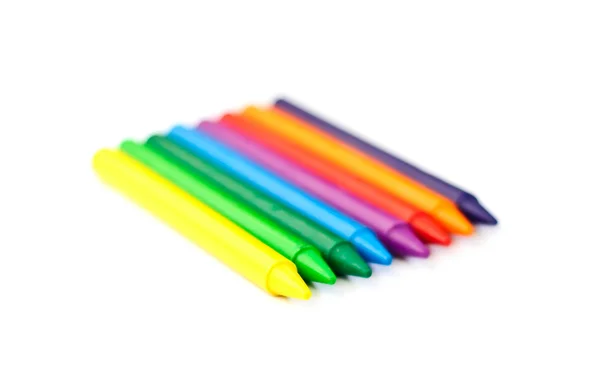 Multi-barevné voskové pastelky — Stock fotografie
