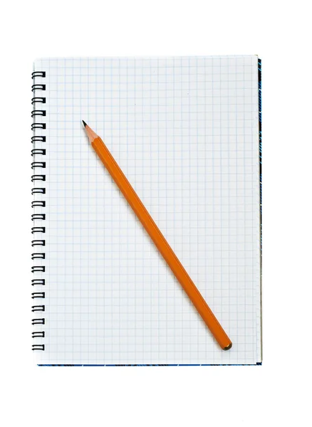 Cuaderno y lápiz — Foto de Stock