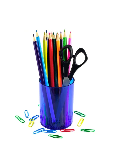 Crayons multicolores en verre — Photo