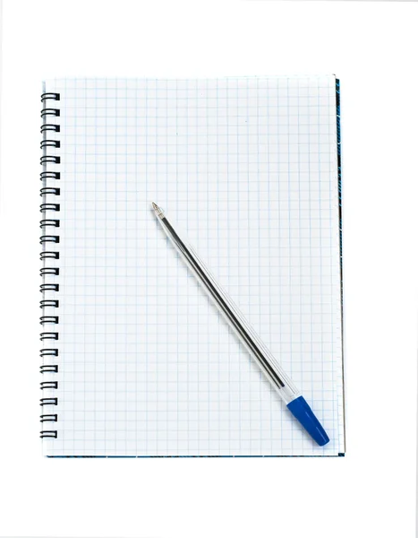 笔记本和钢笔 — 图库照片