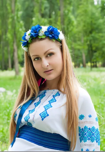 Woman in traditional costume Stock Image
