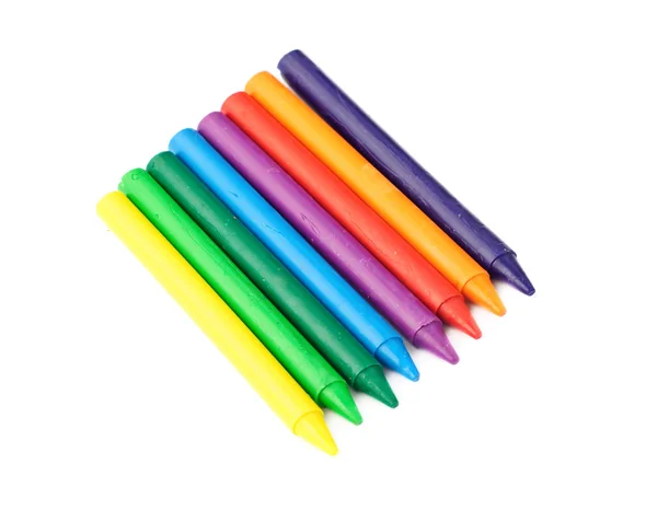 Çok renkli mum boya kalemi — Stok fotoğraf