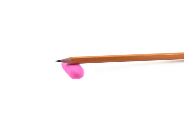 Silgi ve kalem — Stok fotoğraf
