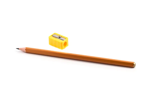 Точилка і олівець — стокове фото