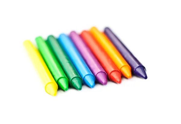 Multi-colored wax crayons — Stock Photo, Image
