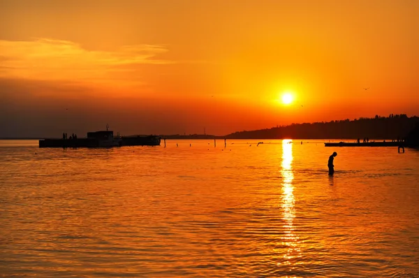 stock image Sunset on the sea