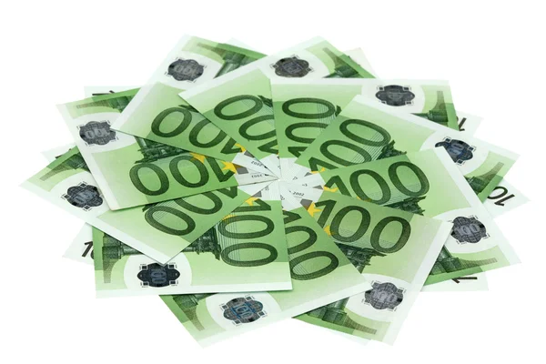 Diez denominaciones en cien euros — Foto de Stock