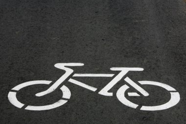 Bicycle path clipart