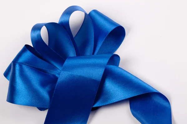 Dark blue celebratory bow. — Stock Photo, Image