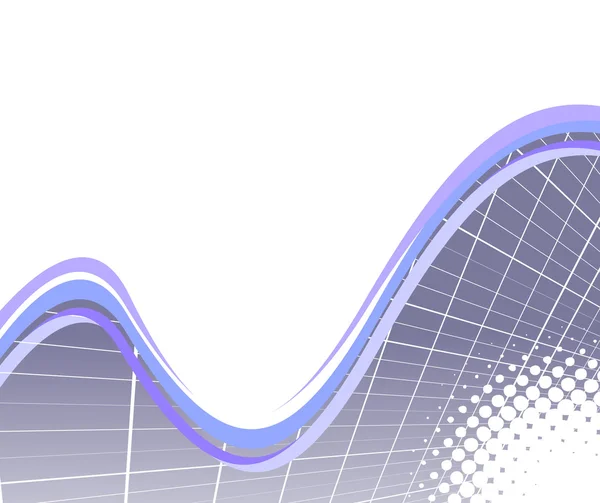 Abstraktní kartu šablona s vlnou — Stockový vektor