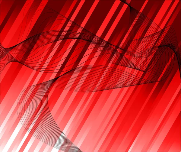 Piros ray háttér sablon — Stock Vector
