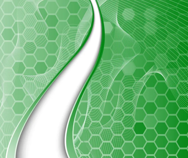 Zelená vlna high-tech — Stockový vektor