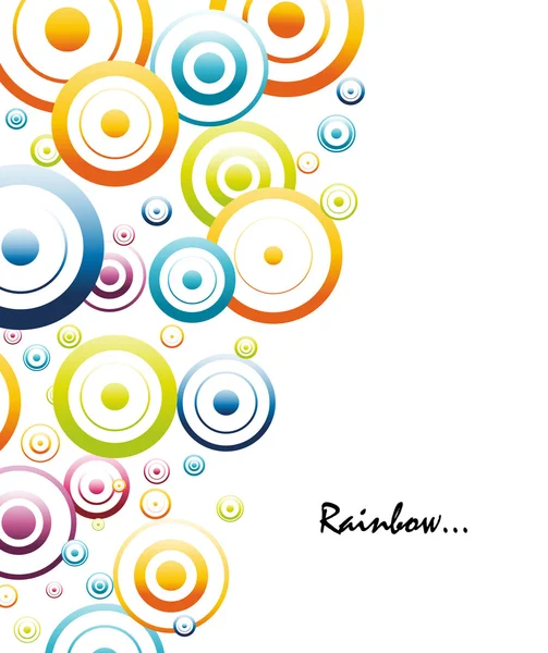 Färgglada rainbow cirklar — Stock vektor