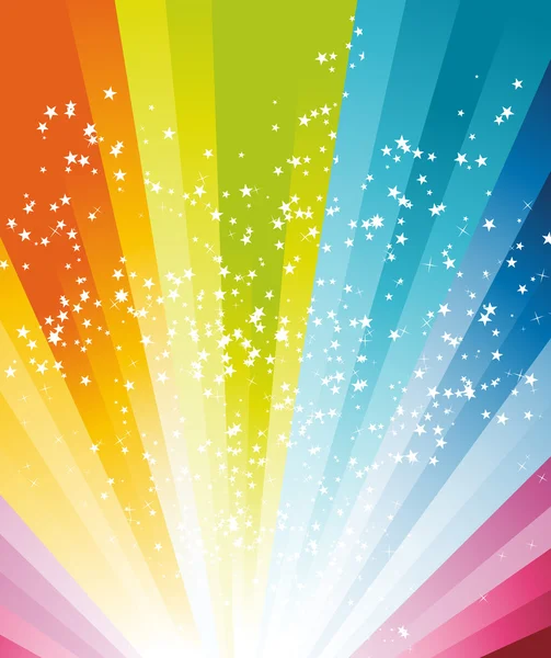 Abstrakt rainbow födelsedag banner — Stock vektor