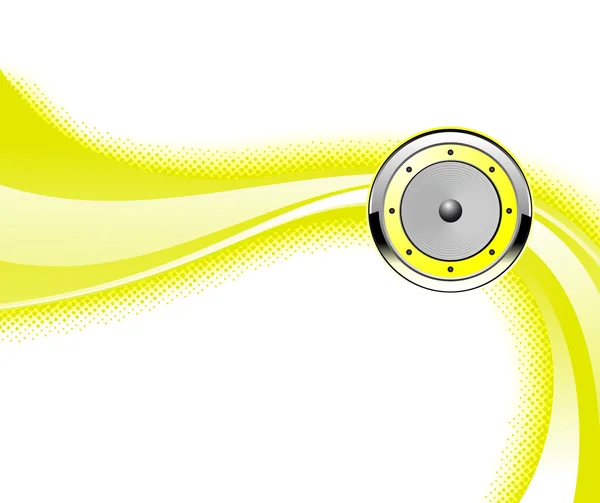 Onde musicale jaune — Image vectorielle
