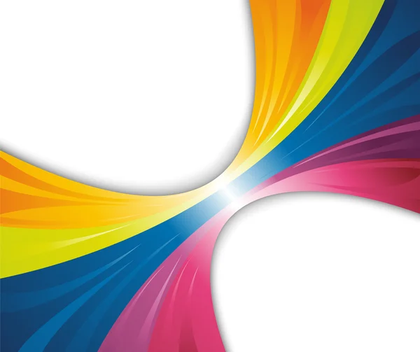 Banner de onda de arco-íris abstrato — Vetor de Stock