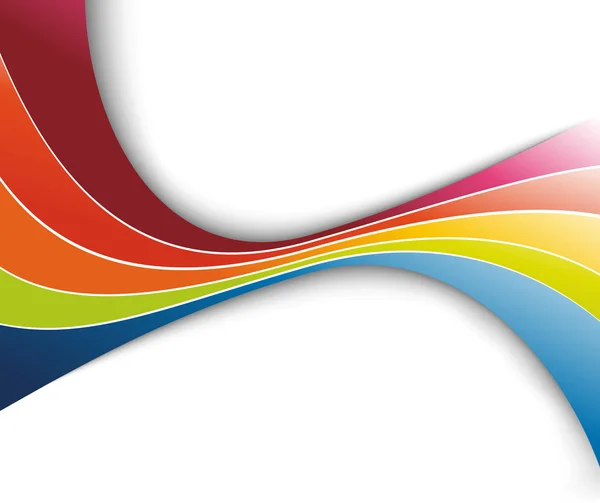Arco-íris colorido swoosh onda abstrata — Vetor de Stock