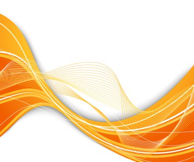 Powerful orange wave clipart