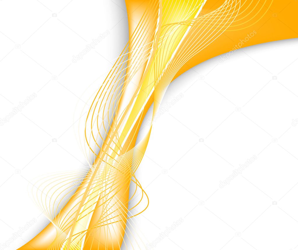 Refreshing orange abstract wave