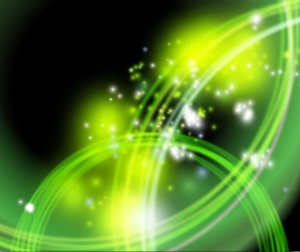 Groene lichtfakkel achtergrond - flash — Stockvector