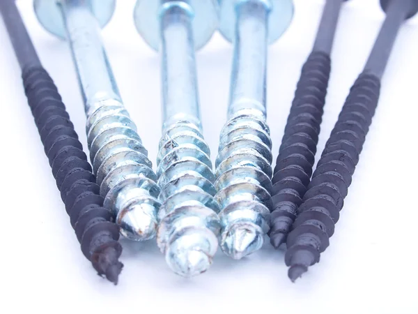 Long construction screws — Stock Photo, Image
