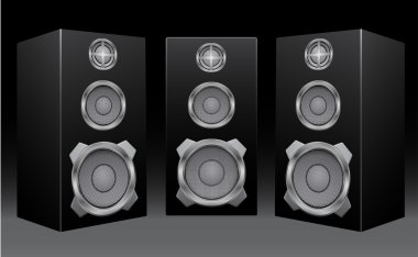 Black speakers clipart