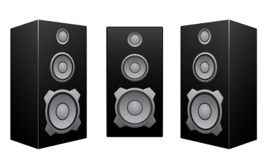 Black speaker white background clipart