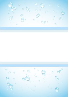 Blue water drops background2 clipart