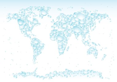 Water drops map clipart