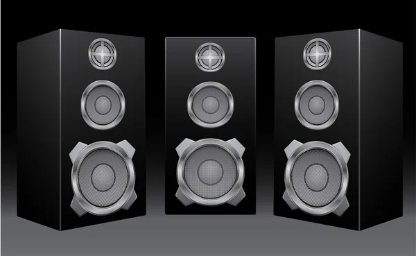Black speakers — Stock Vector