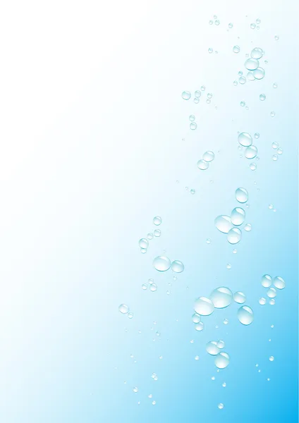 Blu gocce d'acqua sfondo — Vettoriale Stock