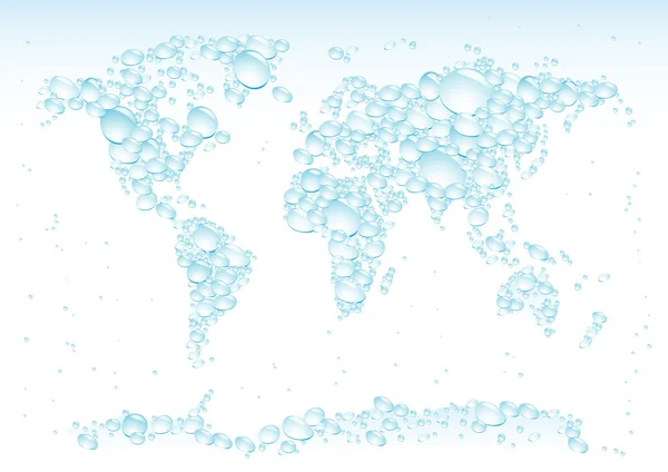Water drops map — Stock Vector