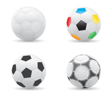 Soccer balls clipart