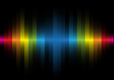 Iridescent light on a black background clipart