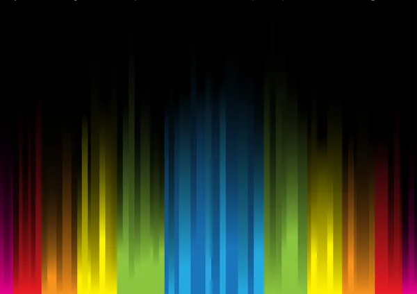 虹色の光黒 background3 — ストックベクタ
